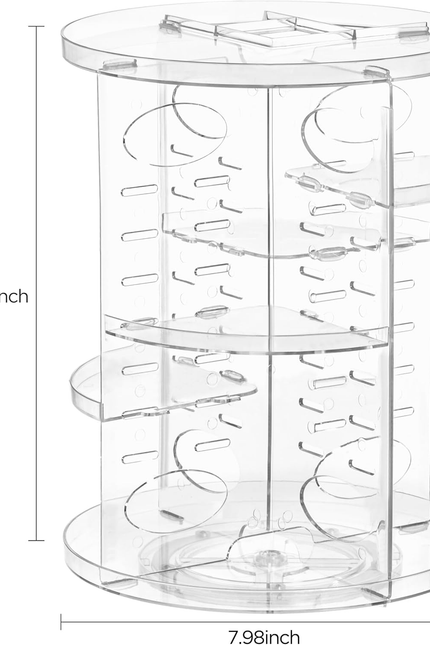 360 Rotating Makeup Organizer Adjustable Carousel Small Capacity Revolving Perfu