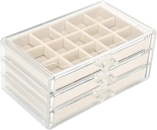 Acrylic Jewelry Organizer Makeup Cosmetic Storage Organizer Box Clear Jewelry Ca
