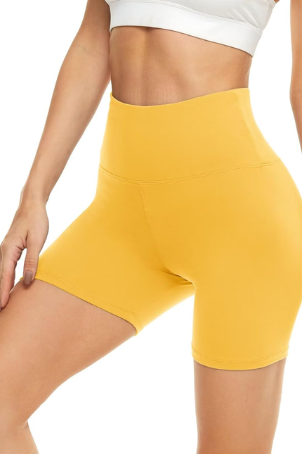 5” Biker Shorts for Women - High Waist Tummy Control Stretch Spandex Workout Yog