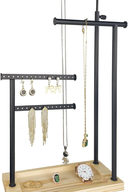 Jewelry Organizer Stand, Jewelry Holder, Lengnoy 4 Tier Earring Holder with 48 H