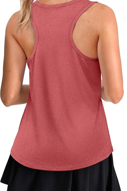 Womens Workout Tops Sleeveless Racerback Lightweight Active Tennis Yoga Shirts A