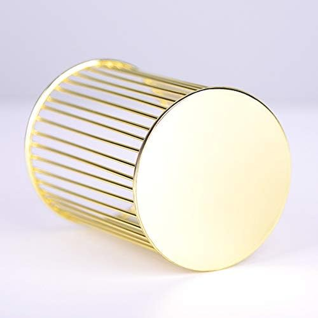 Gold Metal Pen Holder for Desk, Makeup Brushes Cup, Pencil Holders, Office&Home 