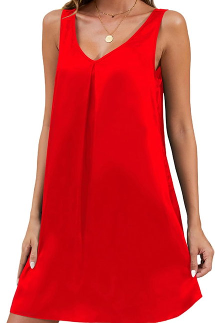 Nightgowns for Women Satin V Neck Soft Comfy Sleepwear