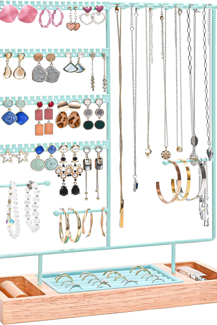Jewelry Organizer Stand Earring Holder Organizer, 6 Tiers Earring Organizer Tree
