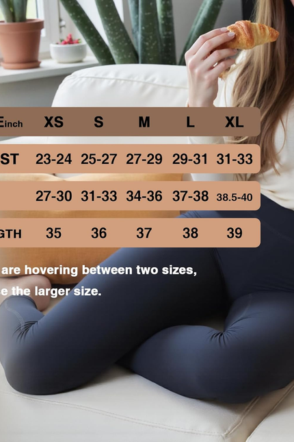 DINNAPE Fleece Lined Leggings Women - Soft Warm Thick High Waisted Tummy Control