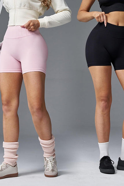 Ayesha Women Workout Shorts 4.5" Scrunch Butt Lifting Gym Seamless Biker Shorts 
