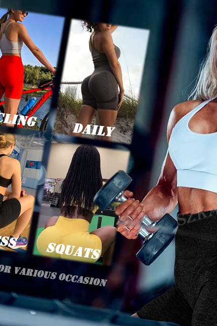 Scrunch Butt Lifting Seamless Shorts for Women High Waist Tummy Control Workout 