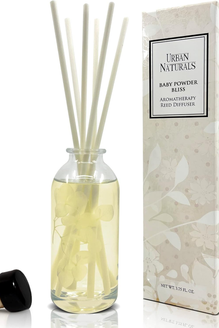 Crisp White Linen Reed Diffuser Gift Set | with Citrus, Ozone, Ylang-Ylang, Lili