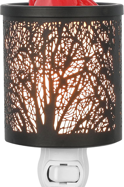 White Metal Plug in Wax Warmer Tree Pattern Wall Warmer for Scented Wax with Rem