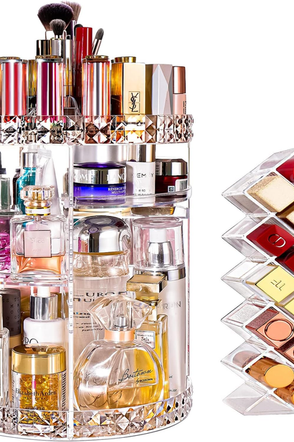 360 Rotating Makeup Organizer Large Perfume Cosmetics Organizer Beauty Organizer