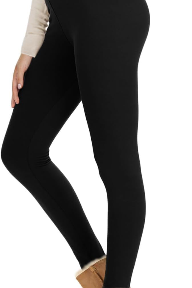 Nexiepoch Fleece Lined Leggings Women - High Waisted Winter Yoga Pants Tummy Con