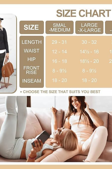 Capri Leggings for Women - Tummy Control Black Leggings with Pockets High Waiste