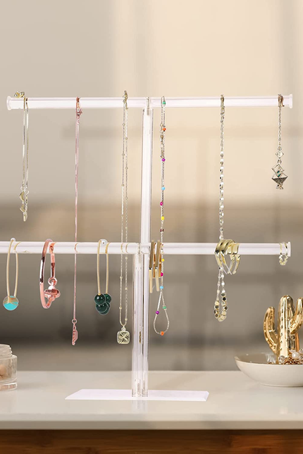 Jewelry Stand Necklace Holder, Acrylic Jewelry Display Holder, Necklace and Brac