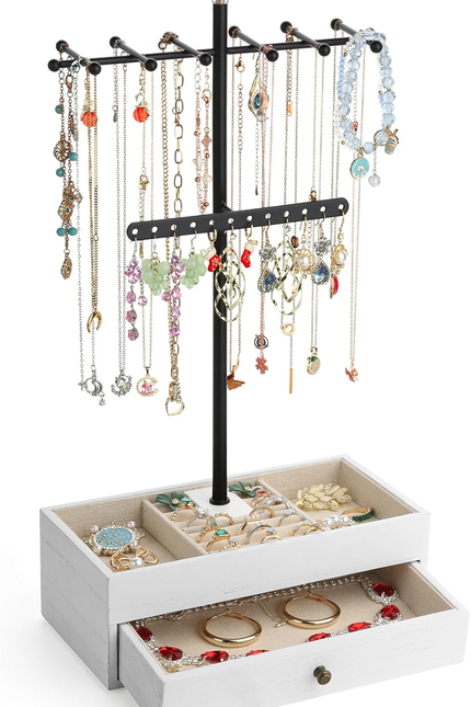 Jewelry Tree Stand Organizer 3In1 Necklace Organizer Display Bracelet Earrings a