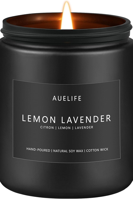 Lemon Lavender Candle | Scented Candles for Home, Aromatherapy Gifts - Soy Candl