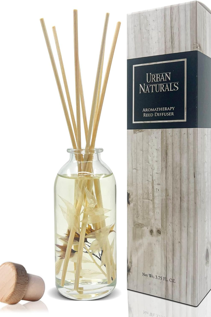 Crisp White Linen Reed Diffuser Gift Set | with Citrus, Ozone, Ylang-Ylang, Lili
