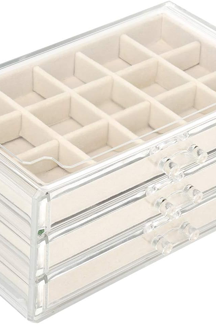 Acrylic Jewelry Organizer Makeup Cosmetic Storage Organizer Box Clear Jewelry Ca
