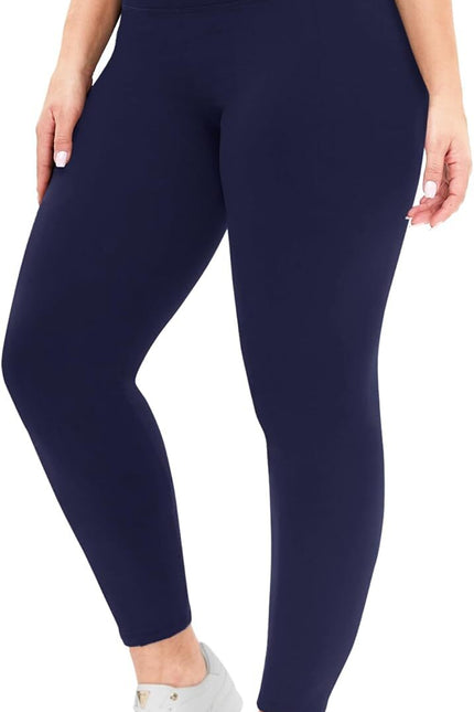 Women's Plus Size High Waisted Leggings: Soft, Tummy Control (Sizes L-6XL)