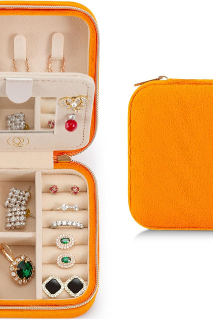 Plush Velvet Travel Jewelry Case, Travel Jewelry Organizer, Jewelry Travel Case,