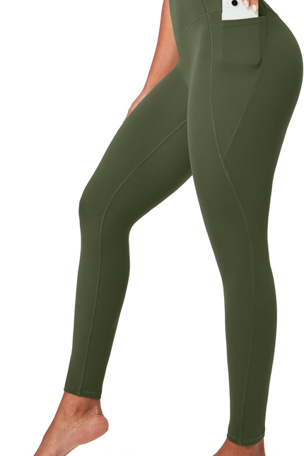 Ewedoos Compression Leggings with Pockets for Women Tummy Control Leggings No Fr