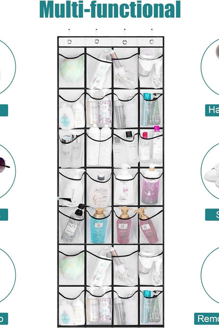 28Large Pockets over the Door Shoe Organizer, Hanging Shoe Organizer for Closet,
