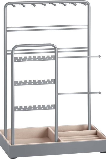 Jewelry Holder, Jewelry Organizer, Jewelry Display Stand with Metal Frame, Velve