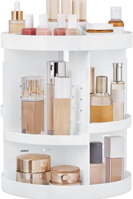 360 Rotating Makeup Organizer Adjustable Carousel Small Capacity Revolving Perfu