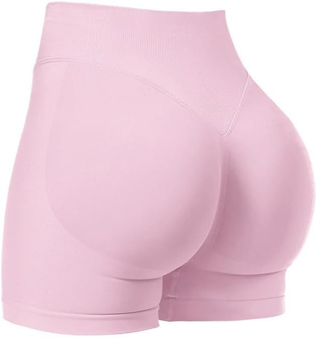 Ayesha Women Workout Shorts 4.5" Scrunch Butt Lifting Gym Seamless Biker Shorts 