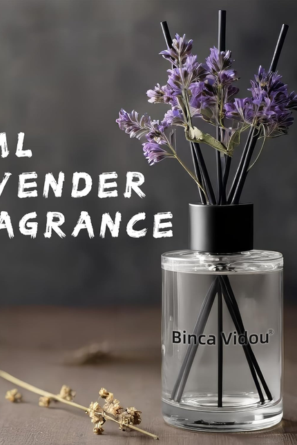 Reed Diffuser, Binca Vidou Lavender Reed Oil Diffusers Set for Office Decor Bedr