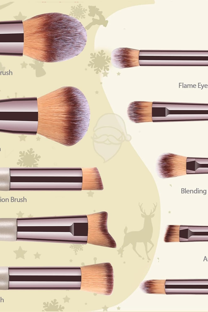 Makeup Brushes Set, HEYMKGO Portable Makeup Brush Set Professional Champagne Gol