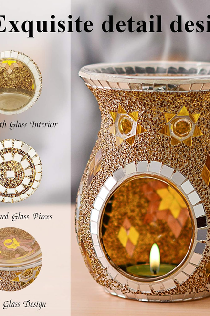 Essential Oil Burner, Incense Aromatherapy Oil Diffuser, Fragrance Warmer, Mosai