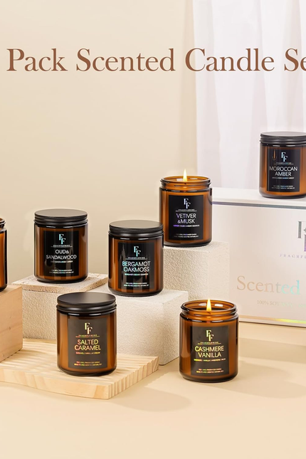 Salted Caramel Scented Candle for Home Soy Wax Candle, Aromatherapy Candle Gift 