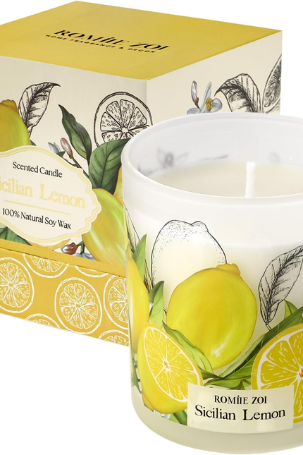 Scented Candle - Eucalyptus & Mint - 6Oz Aromatherapy Soy Wax Jar Candle for Hom