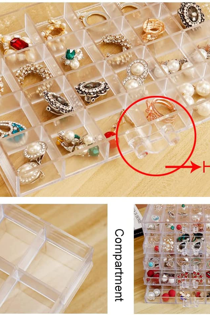 Earring Storage Box Organizer, Acrylic Jewelry Storage Box Holder 5 Drawers Tran