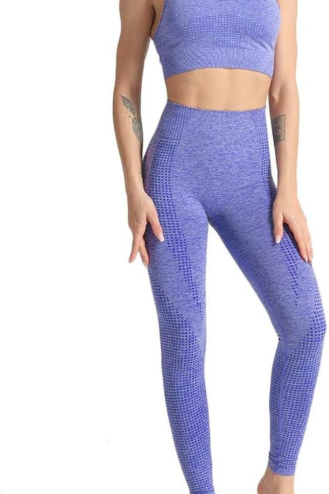 Women 2 Piece Workout Outfits Sports Bra Seamless Leggings Yoga Gym Activewear S