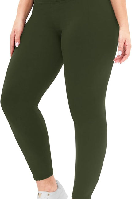 Women's Plus Size High Waisted Leggings: Soft, Tummy Control (Sizes L-6XL)