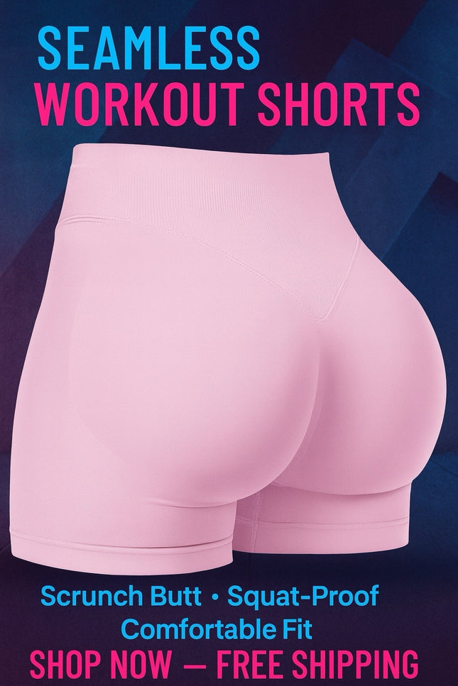 Ayesha Women Workout Shorts 4.5" Scrunch Butt Lifting Gym Seamless Biker Shorts 