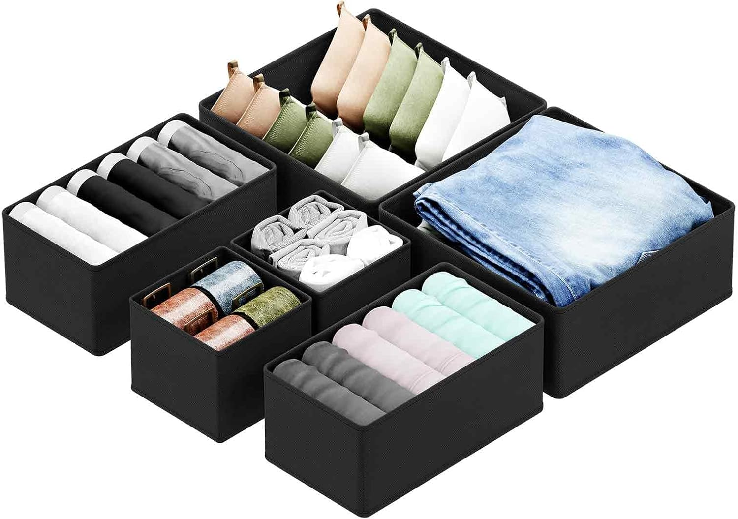 Sock Drawer Organizer Divider 3 Pack, 64 Cell Dresser Closet Nursery Underwear O