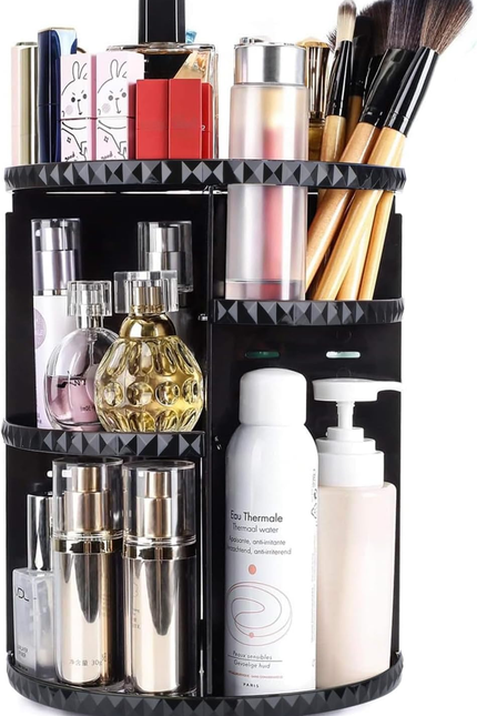 360 Rotating Makeup Organizer, Spinning Skincare Organizer,Cosmetic Display Case