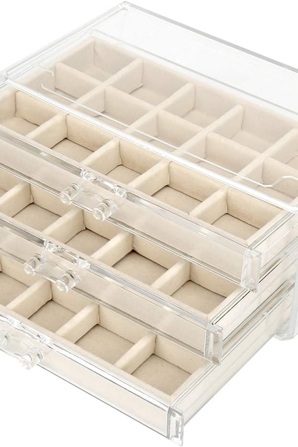 Acrylic Jewelry Organizer Makeup Cosmetic Storage Organizer Box Clear Jewelry Ca