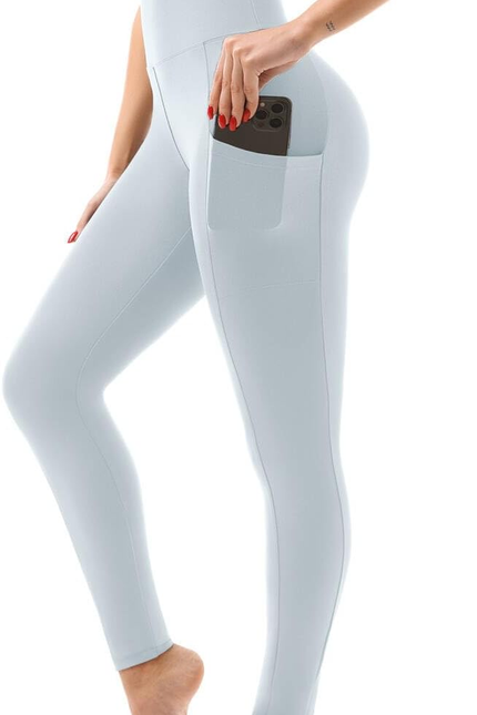 SINOPHANT High Waisted Leggings with Pockets Women, Full Length Capri Buttery So