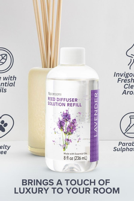 Reed Diffuser Oil Refill – Lavender Scent, 8Oz Bottle for Home Fragrance, Calmin
