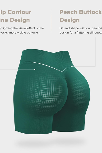 Seamless Impact Compression Scrunch Butt Lifting Shorts for Women V Back 5" Inse