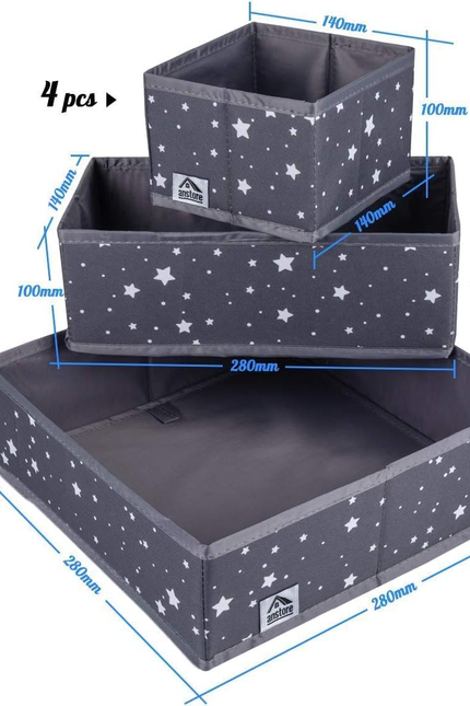 8-Piece Drawer Organizer Set – Closet Dividers for Socks, Underwear, Bras, Cloth