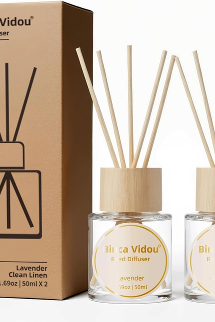 Reed Diffuser Set, Binca Vidou Lavender & Osmanthus Natural Perfume Scent Oil Di