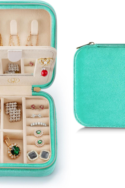 Plush Velvet Travel Jewelry Case, Travel Jewelry Organizer, Jewelry Travel Case,