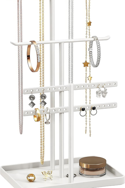 Jewelry Stand Holder Organizer: 14.5" Sturdy Hanger for 80 Pcs Jewelry, Gift for
