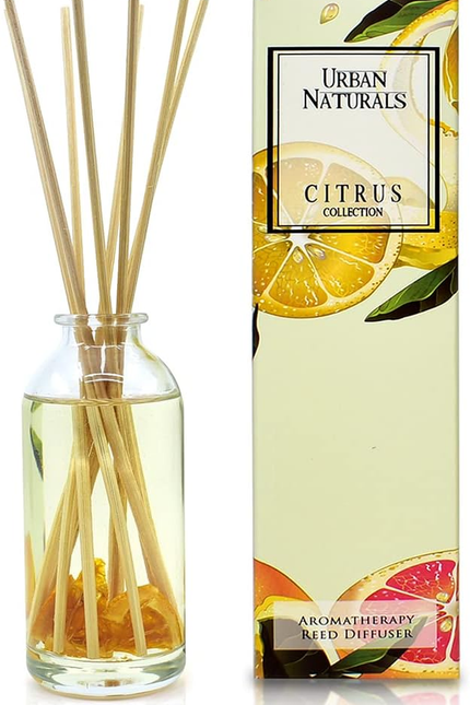 Crisp White Linen Reed Diffuser Gift Set | with Citrus, Ozone, Ylang-Ylang, Lili