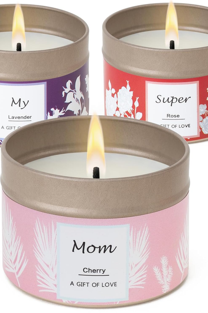 2 Pack Scented Candles, 2.5 Oz Aromatherapy Candles for Home Scented, Natural So