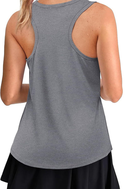 Womens Workout Tops Sleeveless Racerback Lightweight Active Tennis Yoga Shirts A